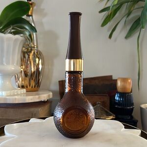 Vintage 1970’s Avon Spicy After Shave Decanter Cologne Brown Glass Bottle